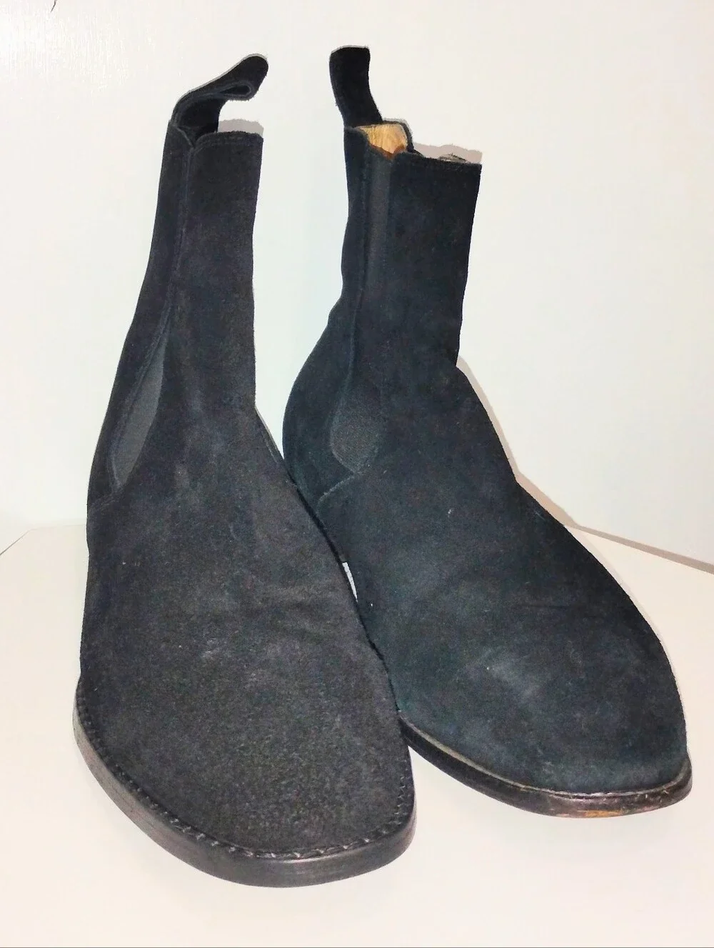BLACK SUEDE PONCE CHELSA BOOTS